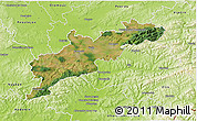 Satellite 3D Map of Kroměříž, physical outside