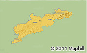 Savanna Style 3D Map of Kroměříž, single color outside