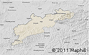 Shaded Relief 3D Map of Kroměříž, desaturated