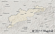Shaded Relief 3D Map of Kroměříž, semi-desaturated