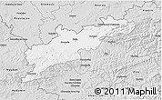 Silver Style 3D Map of Kroměříž