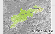 Physical Map of Kroměříž, desaturated
