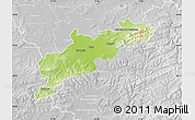 Physical Map of Kroměříž, lighten, desaturated