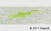 Physical Panoramic Map of Kroměříž, lighten, semi-desaturated