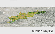 Satellite Panoramic Map of Kroměříž, lighten, semi-desaturated