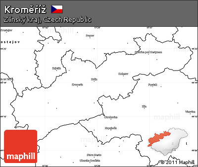 Blank Simple Map of Kroměříž
