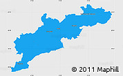 Political Simple Map of Kroměříž, single color outside