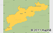 Savanna Style Simple Map of Kroměříž, single color outside