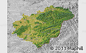 Satellite Map of Zlínský kraj, lighten, desaturated