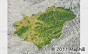 Satellite Map of Zlínský kraj, lighten, semi-desaturated