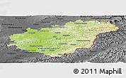 Physical Panoramic Map of Zlínský kraj, darken, desaturated