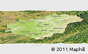 Physical Panoramic Map of Zlínský kraj, satellite outside