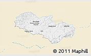 Classic Style 3D Map of Uherské Hradiště, single color outside