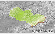 Physical 3D Map of Uherské Hradiště, desaturated