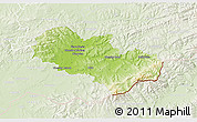 Physical 3D Map of Uherské Hradiště, lighten