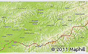 Physical 3D Map of Uherské Hradiště