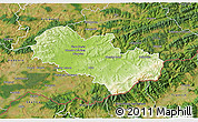 Physical 3D Map of Uherské Hradiště, satellite outside
