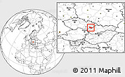 Blank Location Map of Uherské Hradiště, highlighted parent region