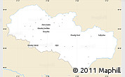 Classic Style Simple Map of Uherské Hradiště, single color outside