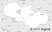 Silver Style Simple Map of Uherské Hradiště