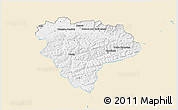 Classic Style 3D Map of Vsetín, single color outside