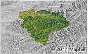 Satellite 3D Map of Vsetín, lighten, desaturated