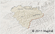 Shaded Relief 3D Map of Vsetín, lighten