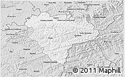 Silver Style 3D Map of Vsetín