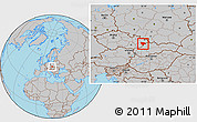 Gray Location Map of Vsetín