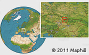 Satellite Location Map of Vsetín