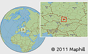 Savanna Style Location Map of Vsetín