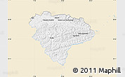 Classic Style Map of Vsetín, single color outside