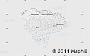 Silver Style Map of Vsetín, single color outside