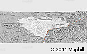 Gray Panoramic Map of Vsetín