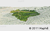 Satellite Panoramic Map of Vsetín, lighten