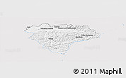 Silver Style Panoramic Map of Vsetín, single color outside