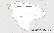 Classic Style Simple Map of Vsetín, cropped outside