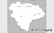 Gray Simple Map of Vsetín
