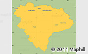 Savanna Style Simple Map of Vsetín, single color outside
