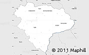 Silver Style Simple Map of Vsetín