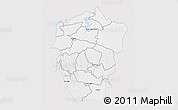 Silver Style 3D Map of Bandundu, single color outside