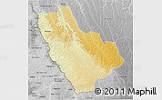 Physical 3D Map of Kasonga-Lunda, desaturated