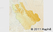 Physical 3D Map of Kasonga-Lunda, lighten