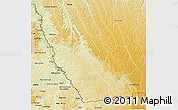 Physical 3D Map of Kasonga-Lunda