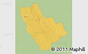 Savanna Style 3D Map of Kasonga-Lunda, single color outside