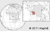 Blank Location Map of Kasonga-Lunda, highlighted country, highlighted parent region, within the entire country
