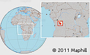 Gray Location Map of Kasonga-Lunda, highlighted parent region, within the entire country