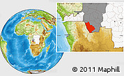 Physical Location Map of Kasonga-Lunda, highlighted country, highlighted grandparent region