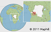 Savanna Style Location Map of Kasonga-Lunda, highlighted country, highlighted parent region, within the entire country