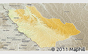 Physical Panoramic Map of Kasonga-Lunda, semi-desaturated